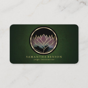 Elegantes modernes goldenes Lotus-Logo stilvolles  Visitenkarte