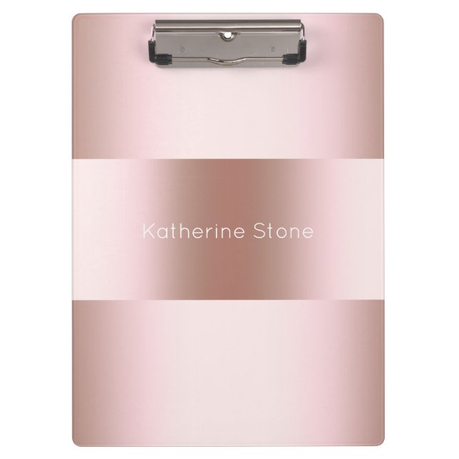 Elegantes, modernes Goldmuster der Küken-Rose Klemmbrett (Vorderseite)