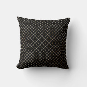 Elegantes modernes Goldzaun-Kettenmuster Kissen