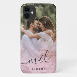 Elegantes modernes Gradienten Rose Gold Glitzer Fo Case-Mate iPhone Hülle