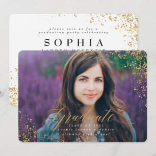 ELEGANTES MODERNES GRADUAT EINLADUNG