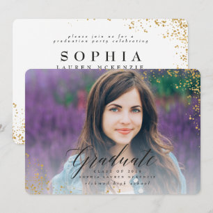 ELEGANTES MODERNES GRADUAT EINLADUNG