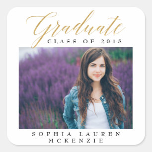 ELEGANTES MODERNES GRADUAT QUADRATISCHER AUFKLEBER