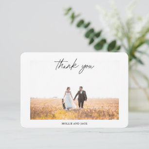 Elegantes modernes Handschriftenschreiben Hochzeit Dankeskarte