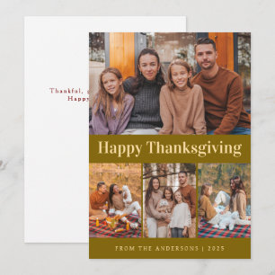 Elegantes modernes Happy Thanksgiving Herbstfoto Feiertagskarte