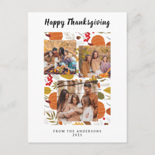 Elegantes modernes Happy Thanksgiving Herbstfoto Feiertagspostkarte