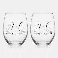 Elegantes, modernes Hochzeitmonogramm