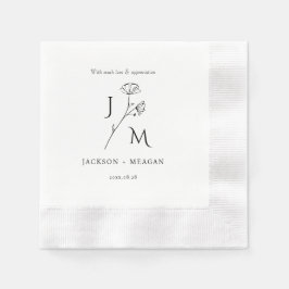Elegantes modernes Hochzeitscocktail Papier Napkin Serviette