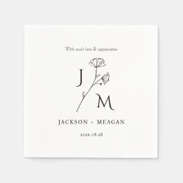 Elegantes modernes Hochzeitscocktail Papier Napkin Serviette