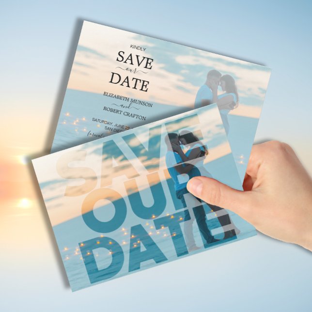 Elegantes modernes Hochzeitssemble Save The Date (Von Creator hochgeladen)
