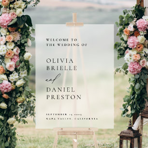 Elegantes, modernes Hochzeitsszenario - Minimalist Acrylschild