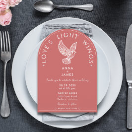 Elegantes, modernes Hochzeitsszenario mit Minimali Einladung