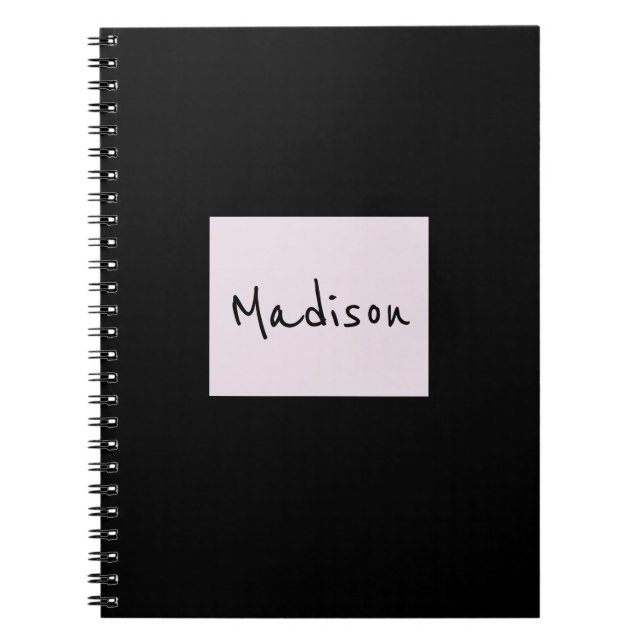 Elegantes, modernes Individuelle Name-Notebook Notizblock (Vorderseite)