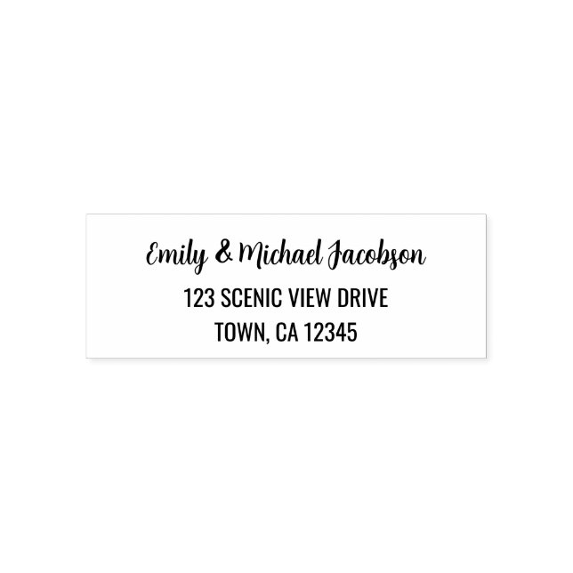 Elegantes, modernes Kalligraphiesiegel für Paare Permastempel (Design)