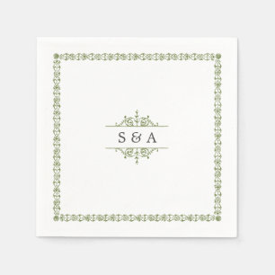 Elegantes, modernes Klassisches Oldtimer-Hochzeits Serviette