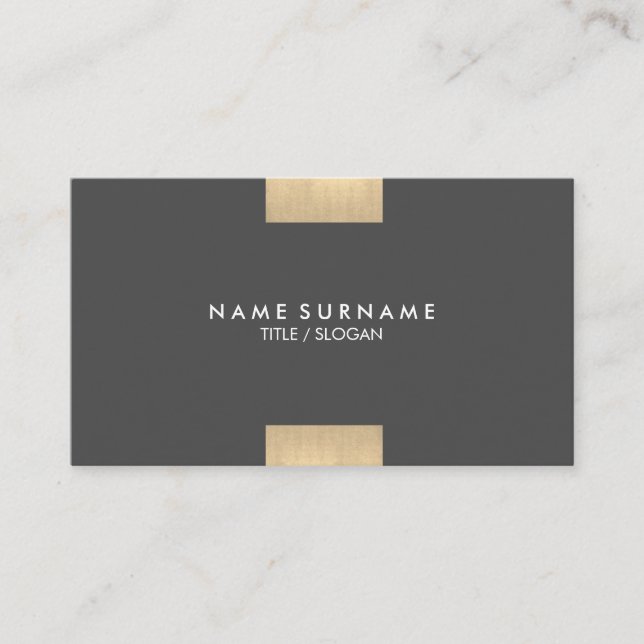 Elegantes modernes Kraftpapier Visitenkarte (Vorderseite)