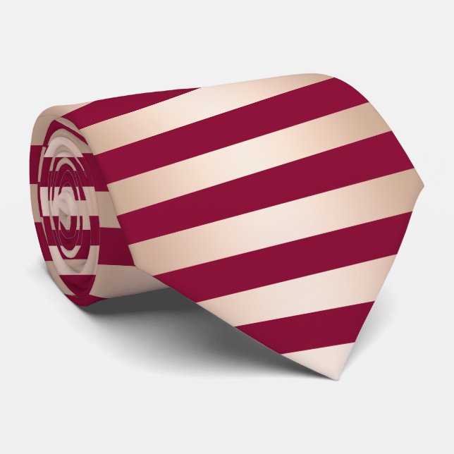 Elegantes modernes Küken-Rosengold Burgunder Krawatte (Gerollt)