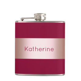 Elegantes modernes Küken-Rosengold u. Flachmann