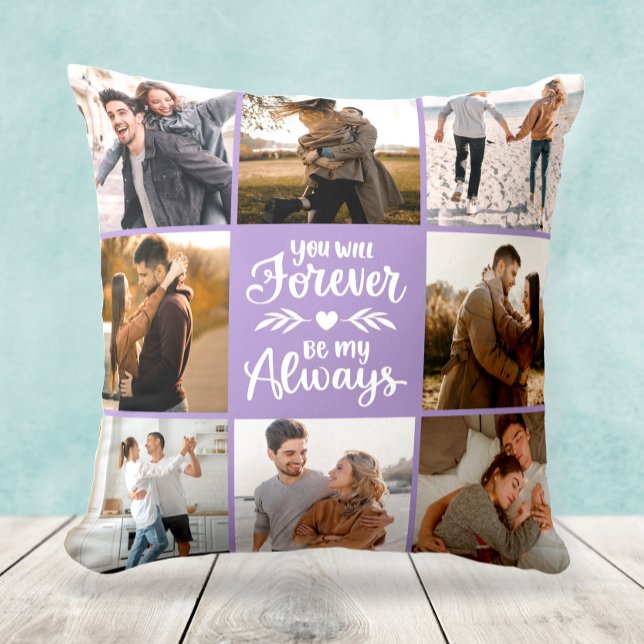 Elegantes, modernes Lila Geschenk für Fotosammlung Kissen (Von Creator hochgeladen)