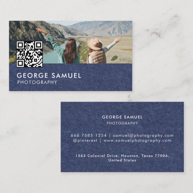 Elegantes, modernes Logo Minimalistisch Terminkarte (Vorne/Hinten)