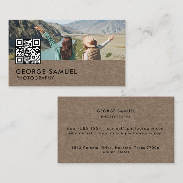 Elegantes, modernes Logo Minimalistisch Terminkarte (Vorne/Hinten)