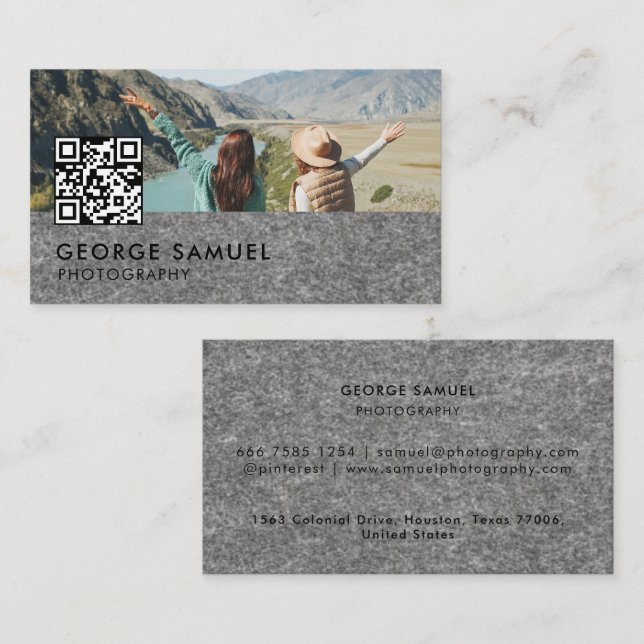 Elegantes, modernes Logo Minimalistisch Terminkarte (Vorne/Hinten)