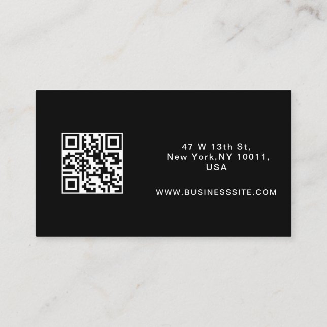 Elegantes, modernes Logo Minimalistisch Visitenkarte (Rückseite)