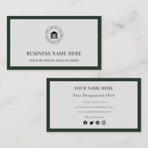 Elegantes, modernes Logo Minimalistisch Visitenkarte