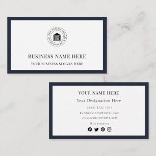 Elegantes, modernes Logo Minimalistisch Visitenkarte