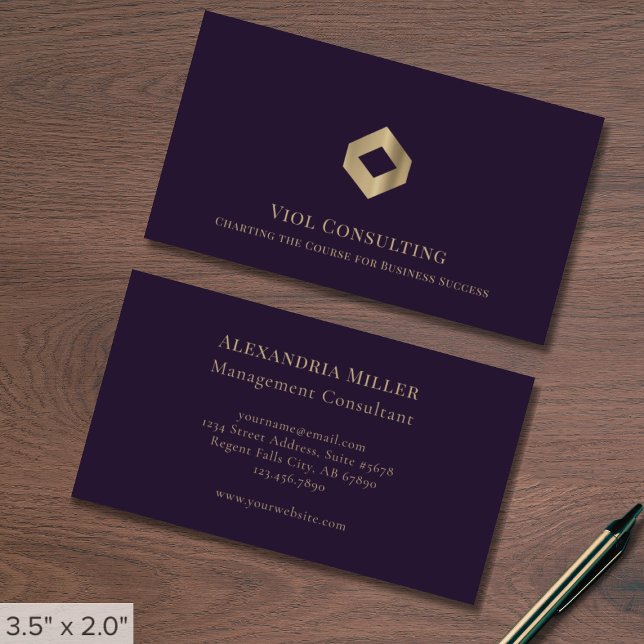 Elegantes, modernes Luxus-Logo Visitenkarte (Von Creator hochgeladen)