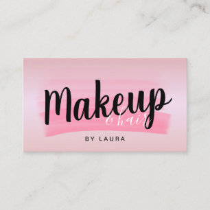Elegantes modernes Make-up & Haar Rose Goldbürste Visitenkarte