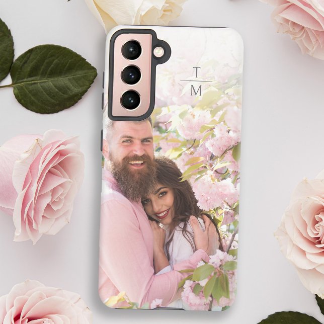 Elegantes, modernes Minimal-Foto-Monogramm Samsung Galaxy Hülle (Von Creator hochgeladen)