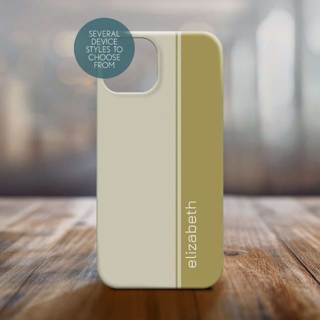 Elegantes, modernes, minimales 2-Farbdesign mit Na Case-Mate iPhone Hülle (Personalized Phone Cover - Mod Minimal)