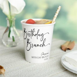 Elegantes, modernes Minimalistisches Brunch-Party Pappbecher