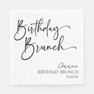 Elegantes, modernes Minimalistisches Brunch-Party Serviette