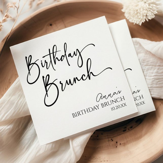 Elegantes, modernes Minimalistisches Brunch-Party Serviette (Von Creator hochgeladen)