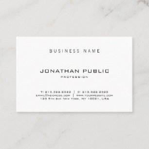Elegantes modernes minimalistisches Design Berufli Visitenkarte