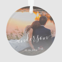 Elegantes, modernes, minimalistisches Foto Ornament