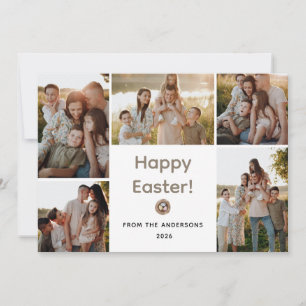 Elegantes modernes minimalistisches Frohe Ostern 5 Feiertagskarte
