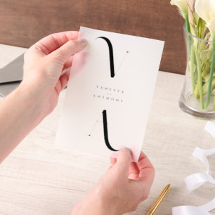 Elegantes, modernes Minimalistisches Hochzeitsüber