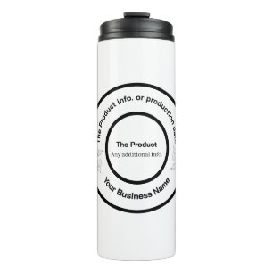 Elegantes modernes Minimalistisches Schwarz-Weiß-P Thermosbecher
