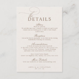 Elegantes, modernes Minimalistisches Skript Hochze Begleitkarte