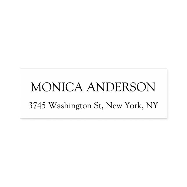 Elegantes modernes Minimalistisches Weiß Permastempel (Design)