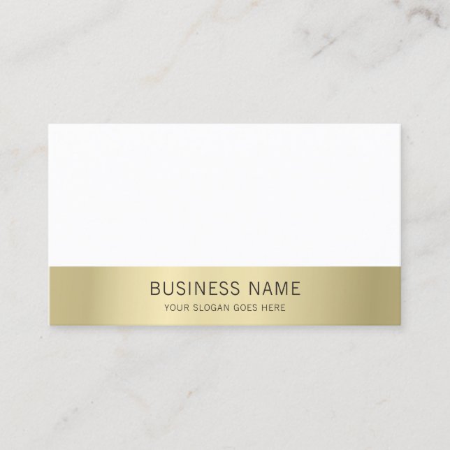 Elegantes, modernes, Minimalistisches, weißes Temp Visitenkarte (Vorderseite)