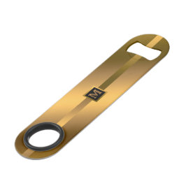 Elegantes, modernes Mit Monogramm Marmorschwarz Speed Flaschenöffner