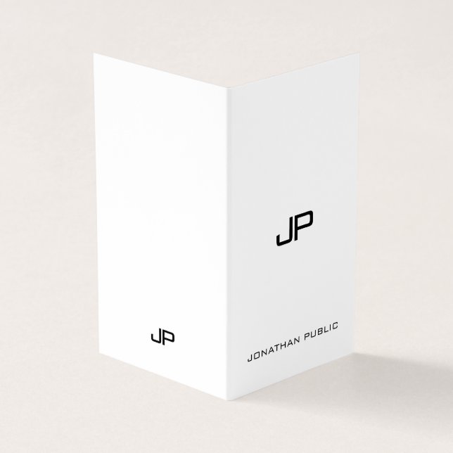 Elegantes modernes Monogramm Beruflich Minimalisti Visitenkarten (Vorderseite)