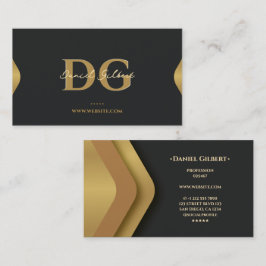 Elegantes, modernes Monogramm-Berufliches Gold Visitenkarte