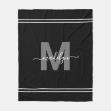 Elegantes, modernes Monogramm für Schwarz-weißen S