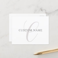 Elegantes modernes Monogramm | Grau und Weiß (edit
