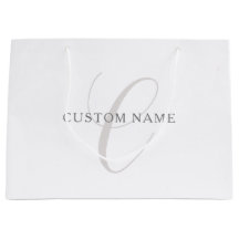 Elegantes modernes Monogramm | Grau & Weiß (editie